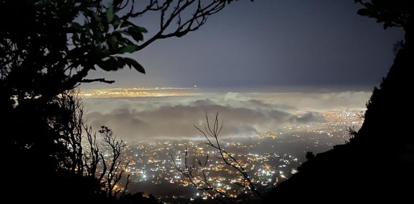 Image showing Cape Town city lights from above. 