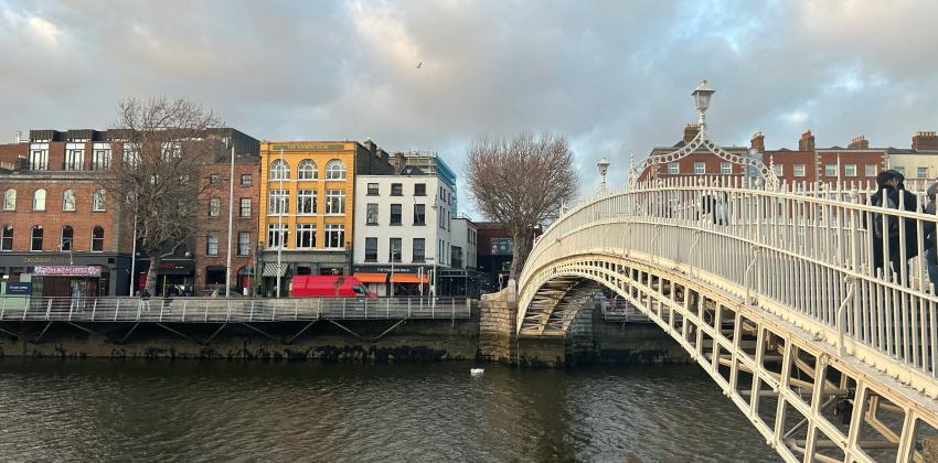 Bridge over the river in Dublin