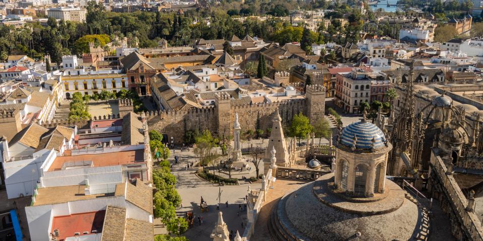 An arial view of Madrid.