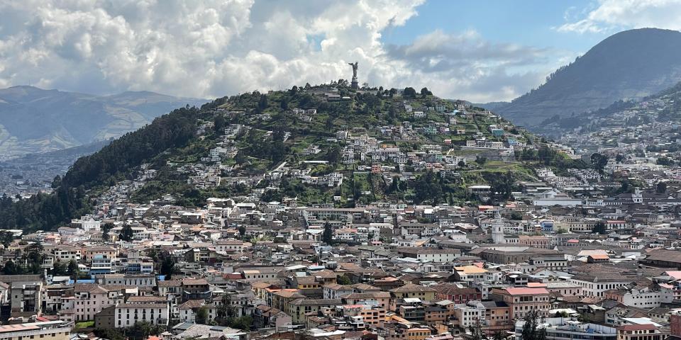 Quito city among the mountains