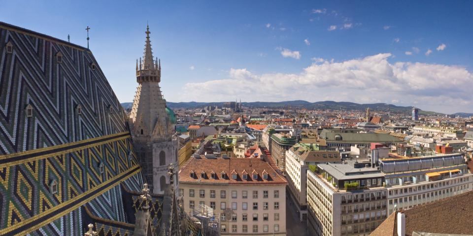 Vienna rooftops from Stephansdom
