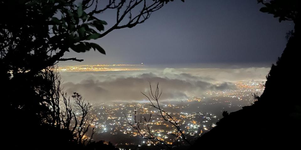 Image showing Cape Town city lights from above. 