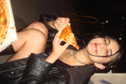 Eating my favorite Pizzeria Olympia